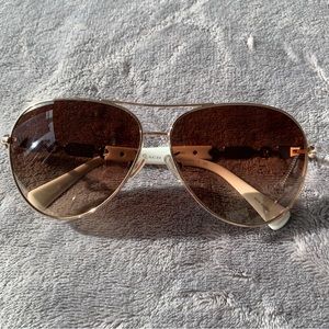 Coach white sunglasses